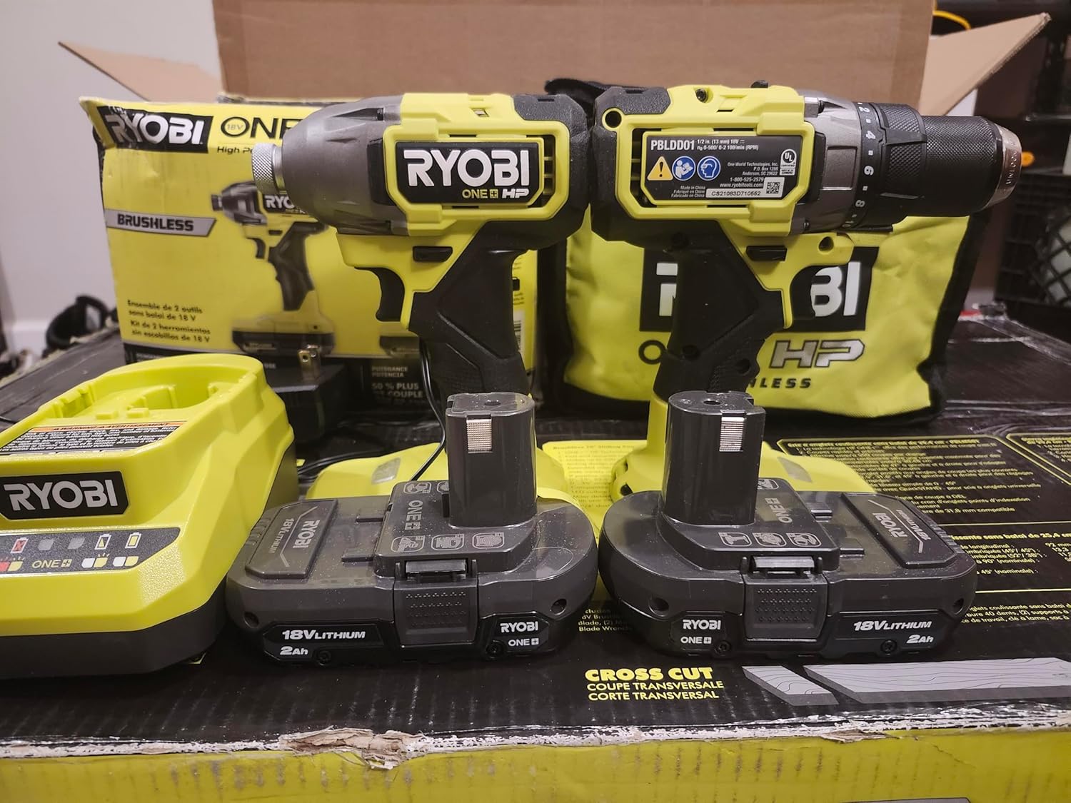 Ryobis Tools RYOBI 18V ONE+ Lithium-Ion Cordless DrillDriver and Impact Driver Combo Kit (2-Tool) with (2) Batteries