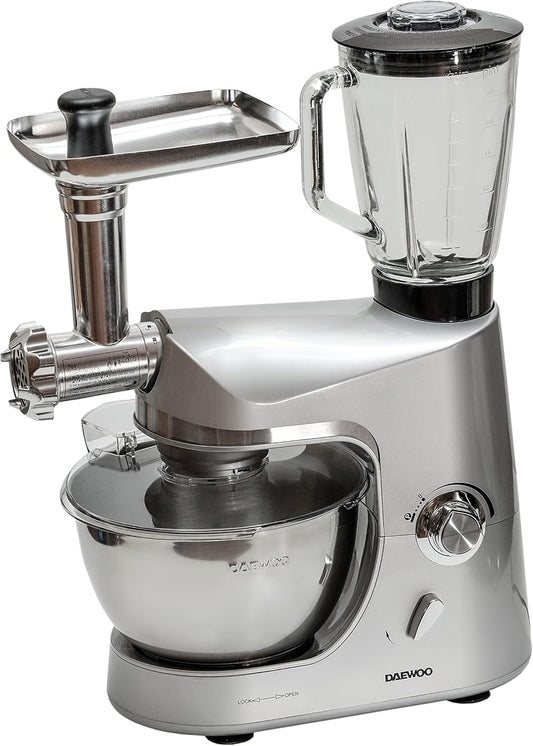 DAEWOO DSX-5055 Multifunctional Food Processor, Kneading and Mixing 1200 W, Stainless Steel Bowl, 220-240 Volt 50 Hz - To Use Outside North America
