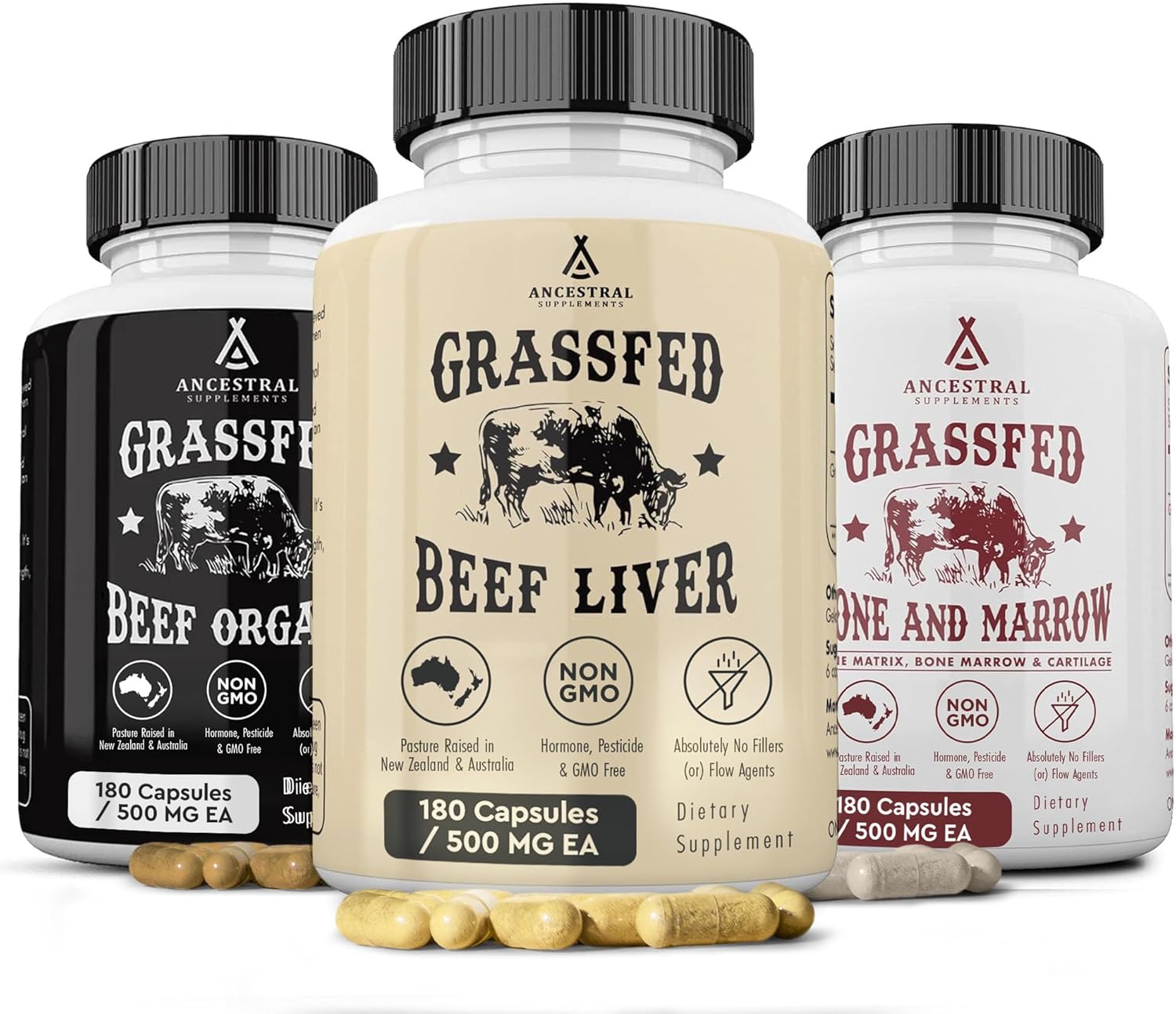 Ancestral Supplements Beef Organs and Stack Variation (Organs Starter Pack)