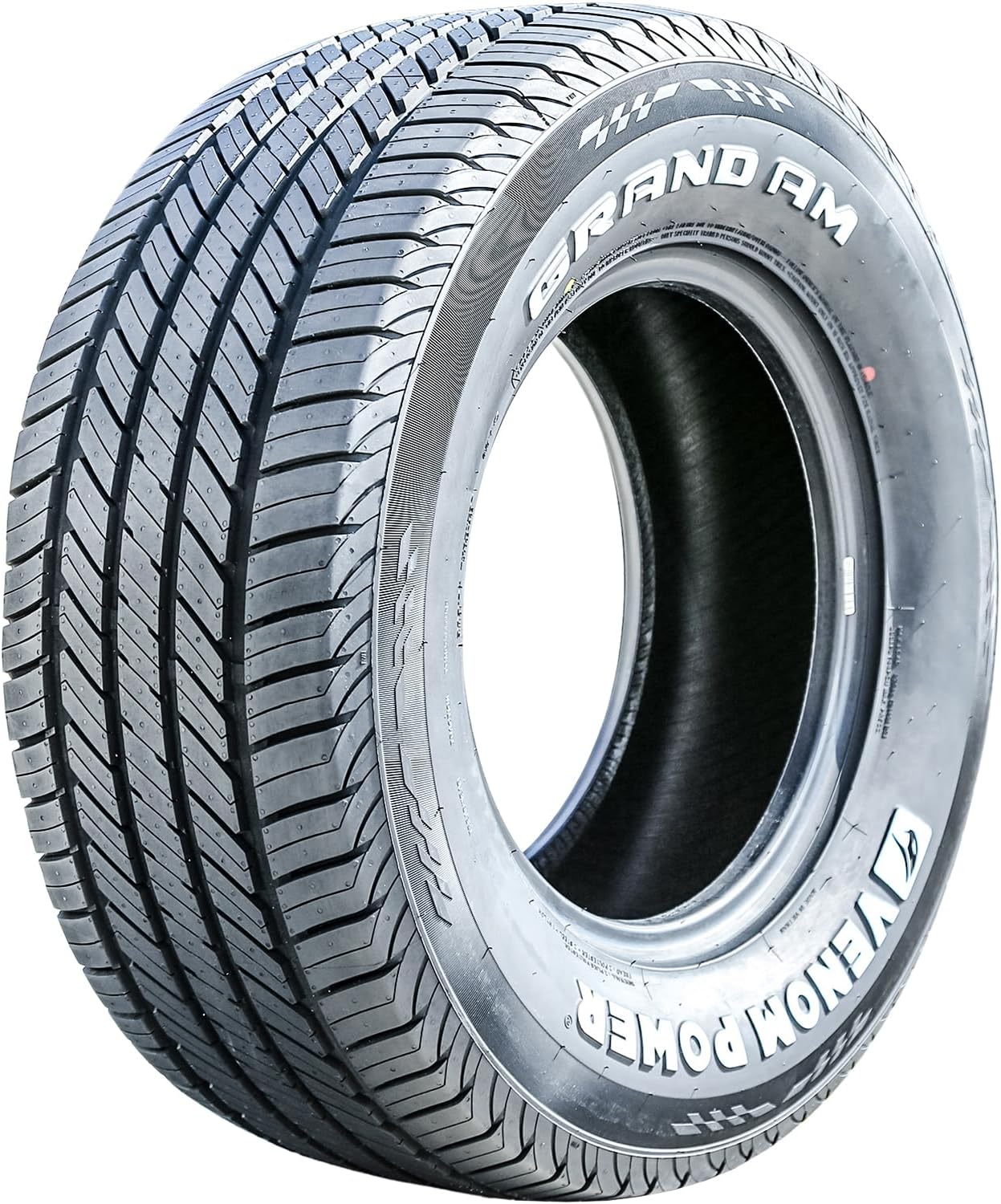 Venom Power Grand AM Truck/SUV All-Season Touring Radial Tire-225/70R15 225/70/15 225/70-15 100S Load Range SL 4-Ply RWL Raised White Letters