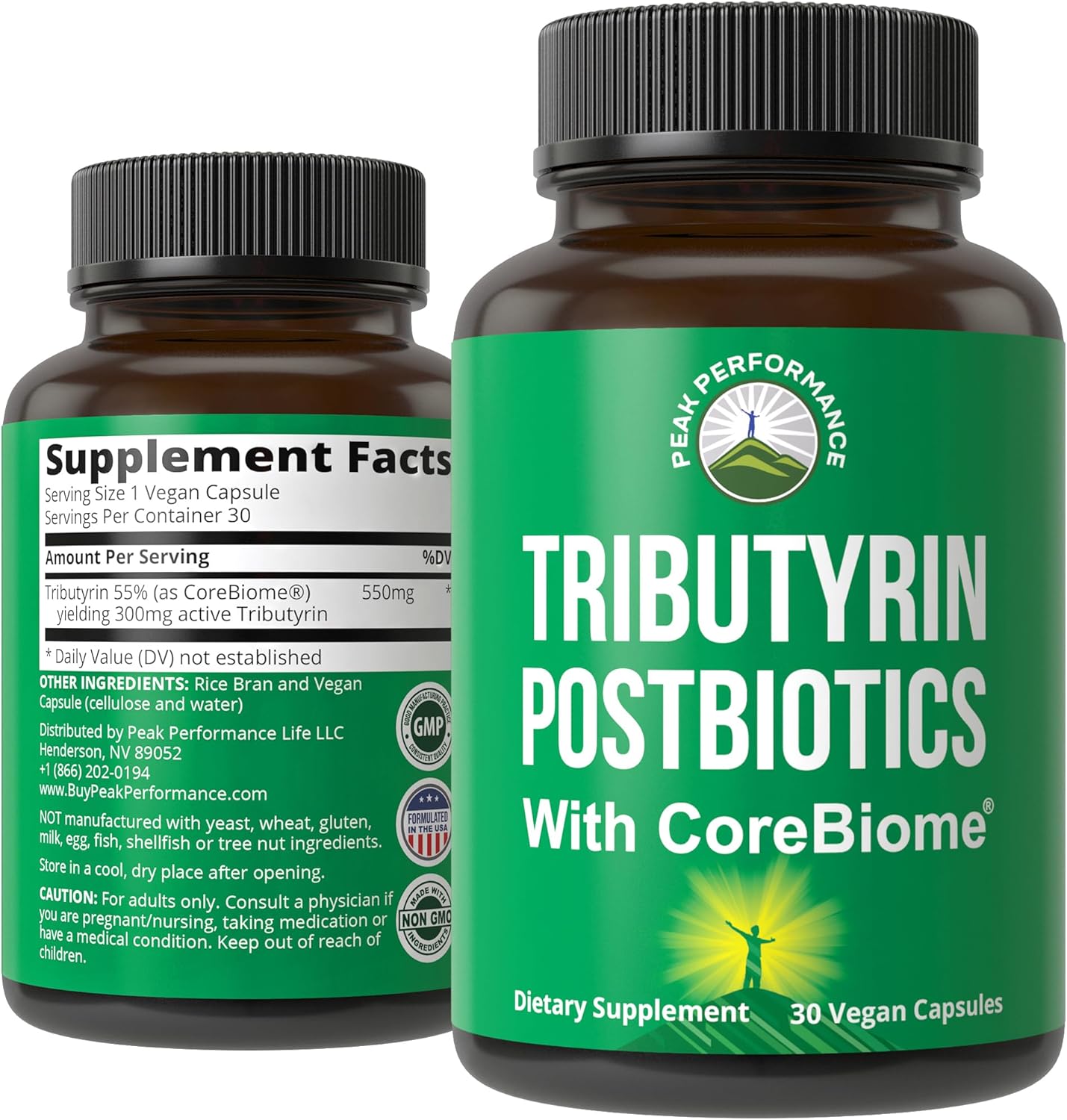 CoreBiome Tributyrin Postbiotic Supplement Clinically Tested For Gut Health. More Effective than Sodium Butyrate Capsules. High Bioavailability Post Biotics For Digestive, Leaky Gut, Colon, Microbiome