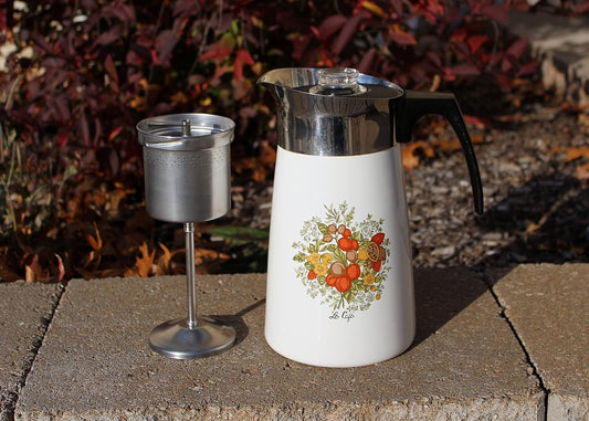 Corning Spice of Life 10 Cup P-149 Stove Top Coffee Pot Percolator