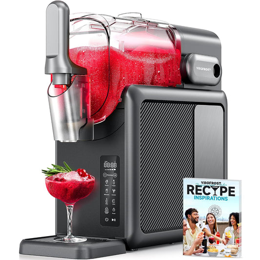 VIBOFROST 9-in-1 Slushie Machine for Home,88oz Frozen Drink Maker with Rapid Cooling&Auto-Clean,Quiet Ice Slush Maker for Margaritas,Milkshakes,Frappés&More, Perfect for Parties