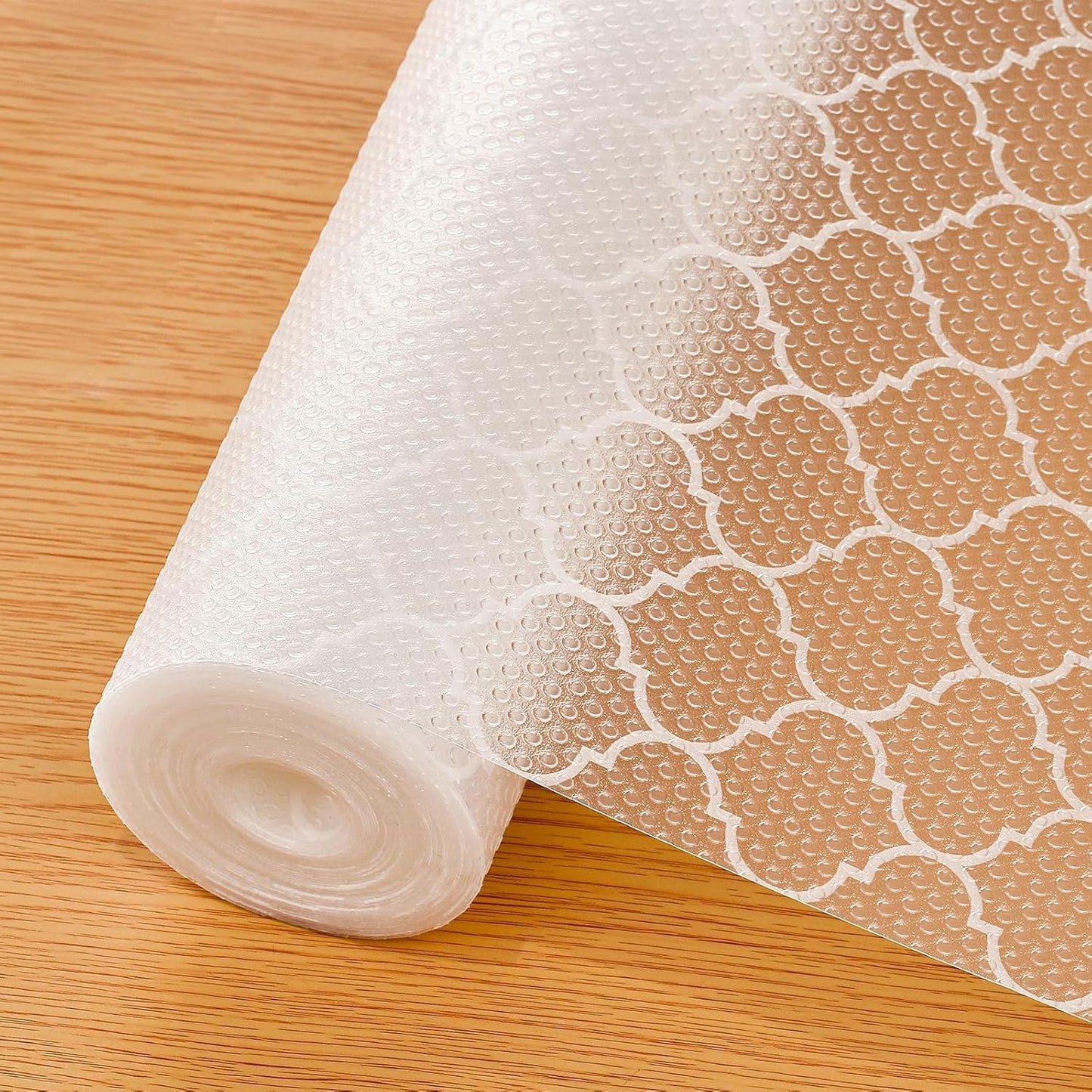 Cooyes Shelf Liner for Kitchen Cabinets \u2013 Non-Adhesive Waterproof Drawer Liner \u2013 Durable EVA Material Easy-to-Cut Shelf Paper for Refrigerator, Cupboard, Dresser with Modern Pattern
