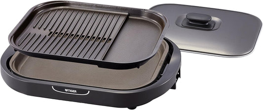 TIGER HOT PLATE (PLATE 2 TYPES)"MOU 1 MAI" (One Moe) CRC-B201-T (Brown)【Japan Domestic genuine products】