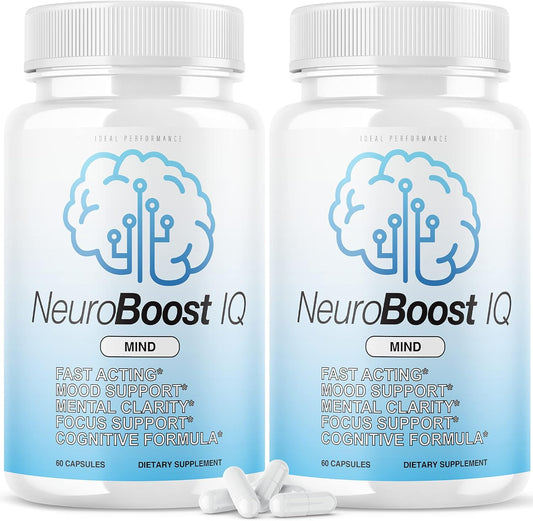 (2 Pack) Neuro Boost IQ Supplement Brain Pills Mind Ben Carson Neurobooster Neuroboostiq (120 Capsules)