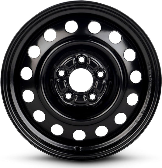 For 2011-2017 Hyundai Elantra 16 Inch Black Painted Steel Rim - OE Direct Replacement - Road Ready Car Wheel