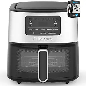 Restored Cuisinart AIR-200 6 Quart Digital Air Fryer, Stainless Steel/Black (Refurbished)