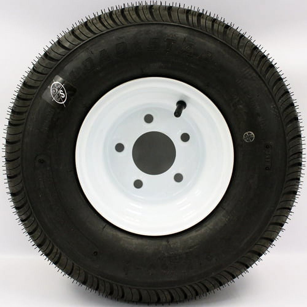 9" X 4.5" 5-4.5" Bolt Circle White Trailer Wheel