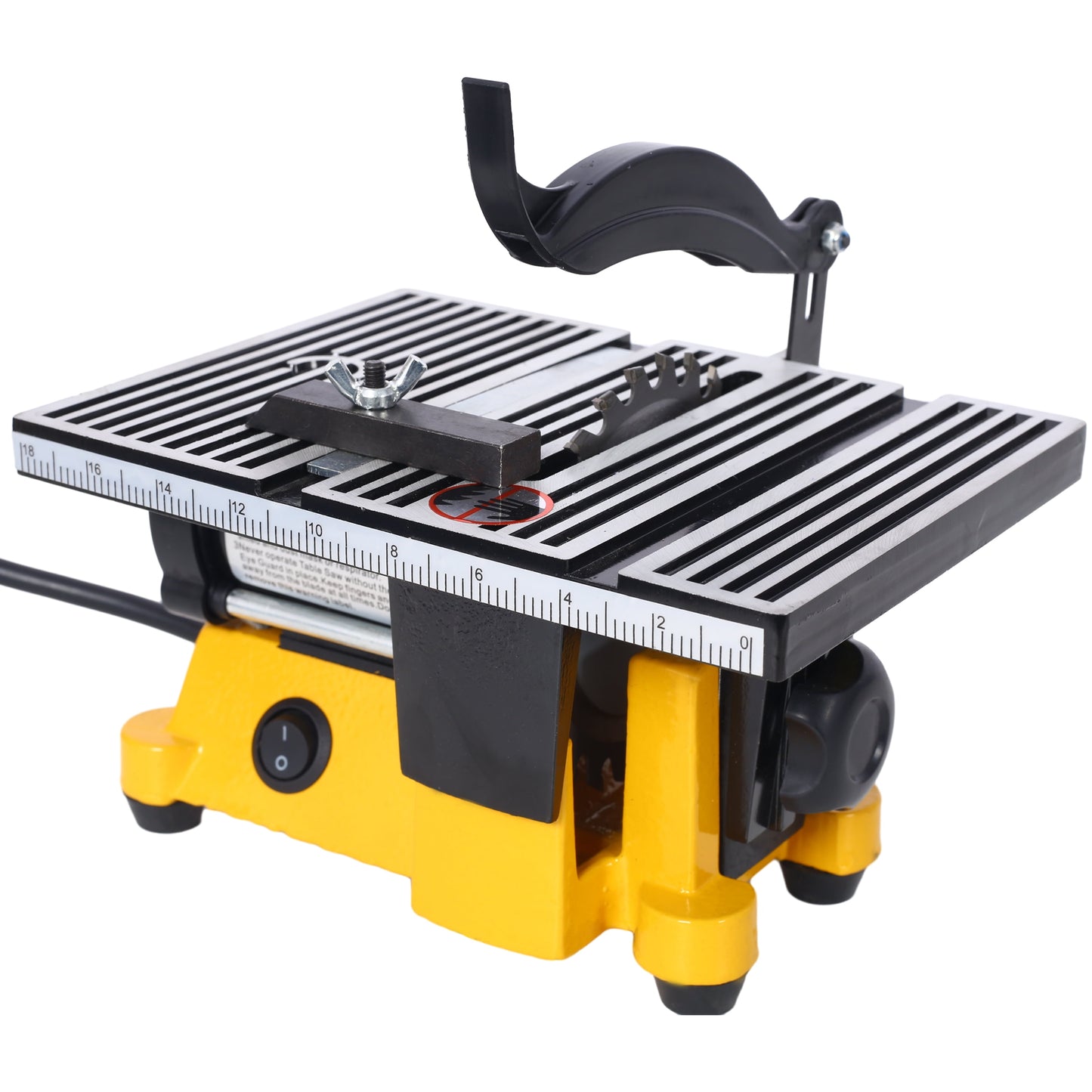90W Mini Table Saw - 4 Miter Saw for Cutting of Metal & Wood, Includes 3 Blades, Ideal for DIY Enthusiasts and Woodworking Projects