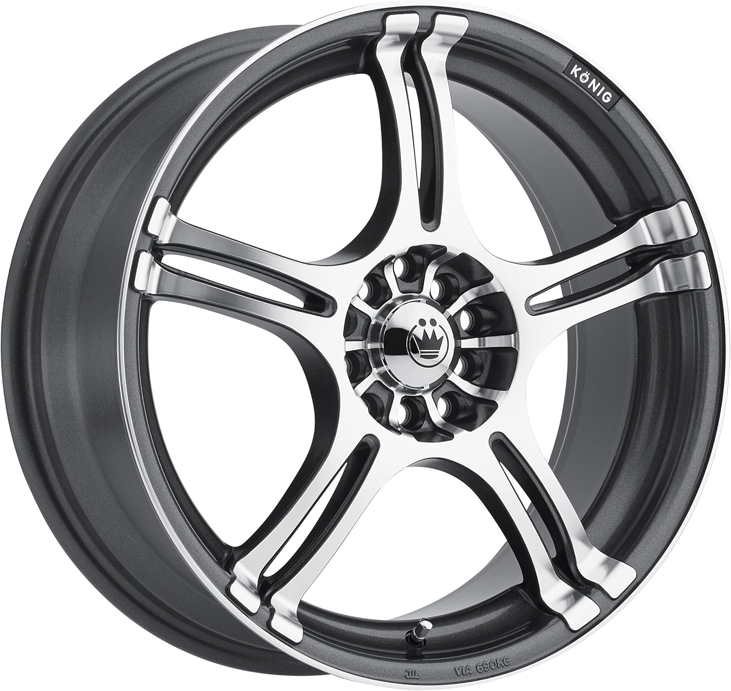 Konig Incident Graphite Machined Wheel (15x6.5"/5x100mm)