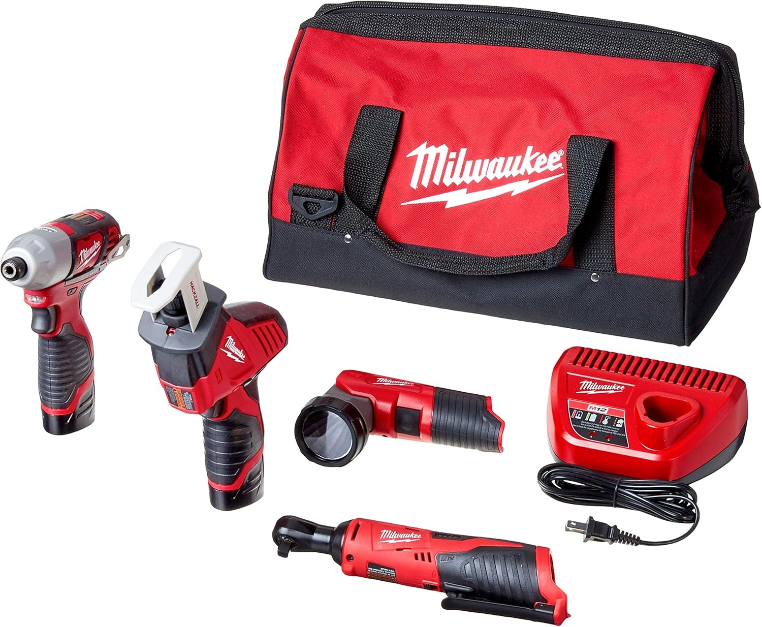 Milwaukee 2498-25 M12 Cordless Lithium-Ion 5-Tool Combo Kit