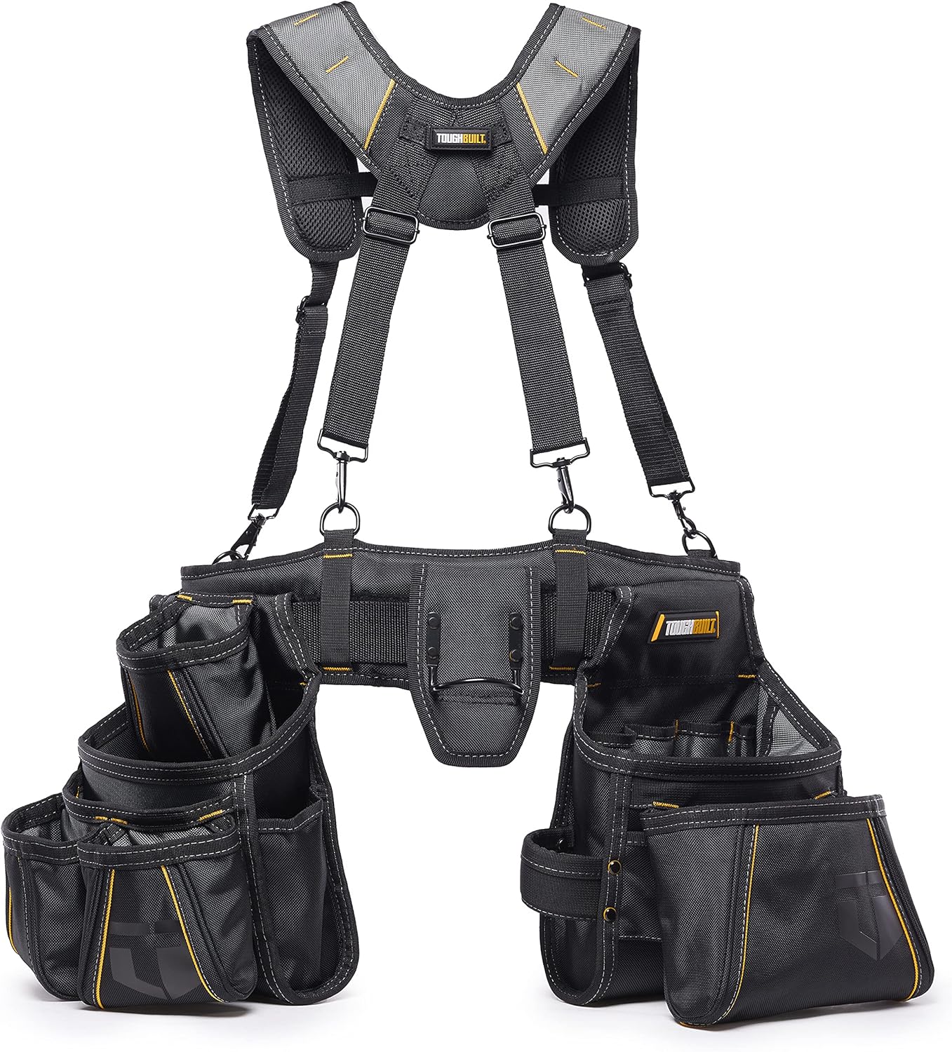 ToughBuilt - Pro Carpenter Suspension Rig with Pockets - Heavy Duty, Deluxe Premium Quality, Durable - Adjustable Size - (TB-302-6)