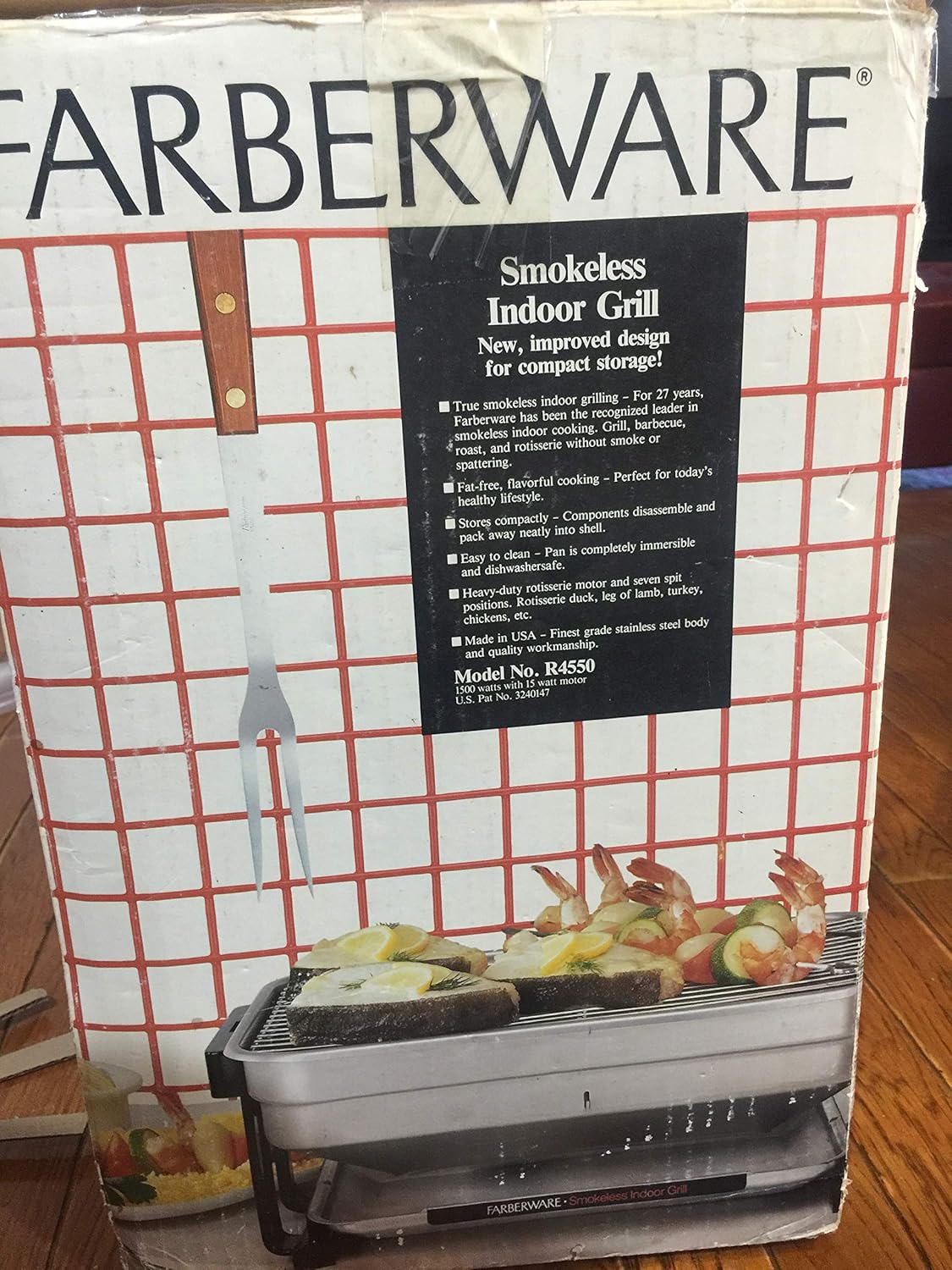 Faberware SMOKELESS INDOOR GRILL/ROTISSERIE/ Model R4400