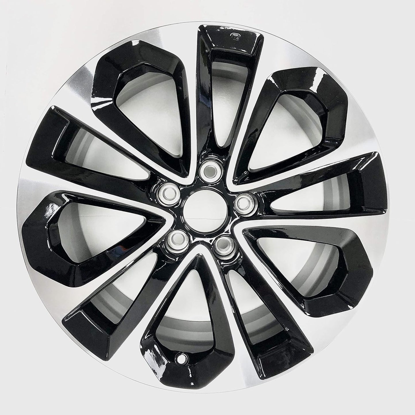 18" New Single 18x8 Alloy Wheel For 2013-2015 Honda Accord Machined Black OEM Design Replacement Rim