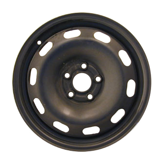 Remanufactured Painted Black Steel Wheel 15 x 6 1J0601027H03C fits 2000-2010 Volkswagen Beetle
