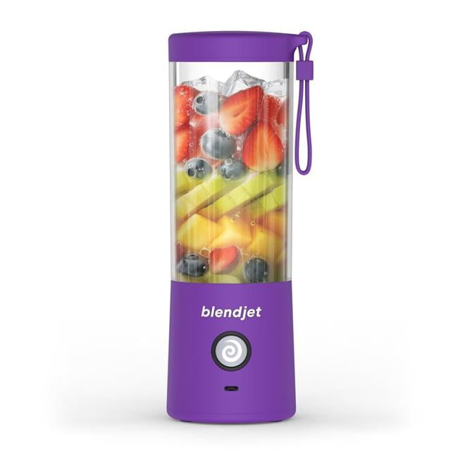 A-Sonic XS69850 Portable Blender for Smoothies & Shakes - 16 oz BlendJet 2 Cordless & Small Blender - USB-C Rechargeable & Self Cleaning - Quiet Mini Travel Blender with Stainless Steel Blade, Purple