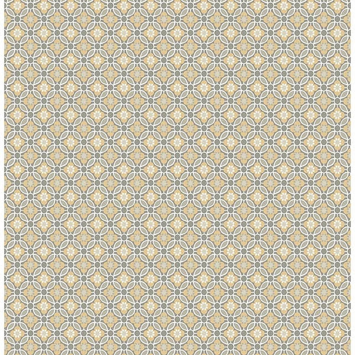 A-Street Prints Audra Mustard Floral Wallpaper