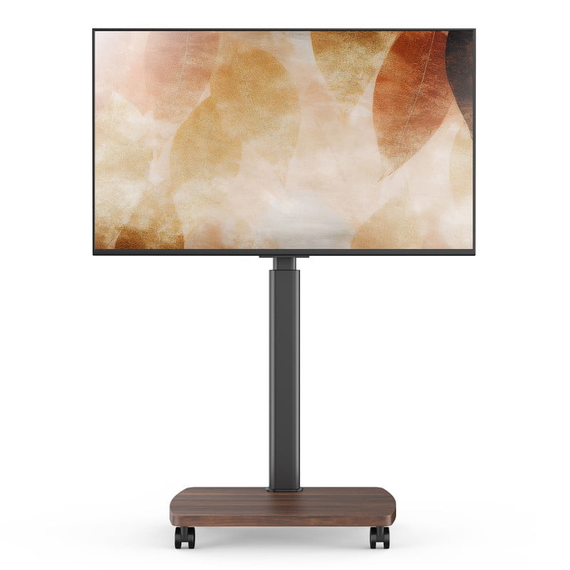 AOKCOS Portable Mobile TV Stand on Wheels, 8-Level Height Adjustable