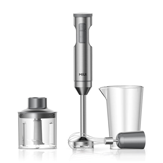 AOLIGEI Hand Immersion Blender 1000W Powerful 4-in-1,Stainless Steel Stick Food Mixer,700ml Mixing Beaker,500ml Processor,Whisk
