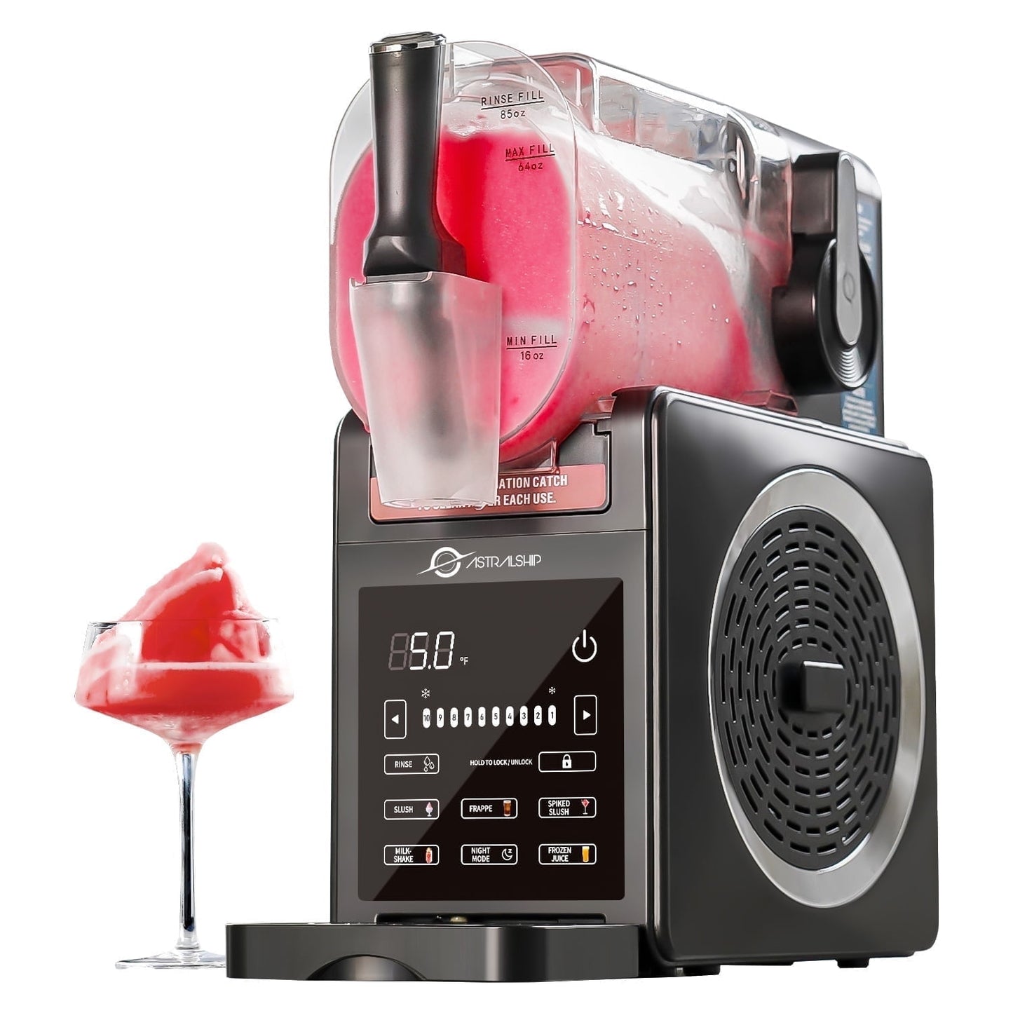 Slushie Machine 85oz, Frozen Drink Machine, Slushy Machine for Home, 6 Preset Programs, LED Touch Control, Rinse, No Ice Needed, for Milkshakes, Margarita Smoothie, Frappes, Low-Sugar & Alcohol Alert