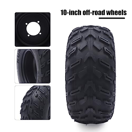 ATV Tires Front & Rear Tire Rim, 22x10-10 10" ATV Quad Wheel/Tire For 200cc 250cc Quad UTV Off Road