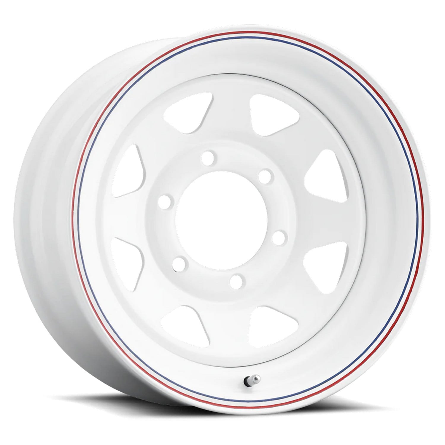 AWC 15" x 5" 80 White 8 Spoke Steel Trailer Wheel (8055012)