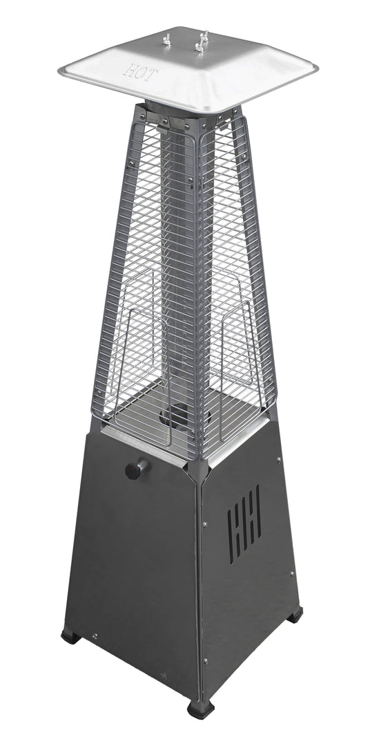 AZ Patio Heaters Glass Tube Table Top Patio Heater in Stainless Steel