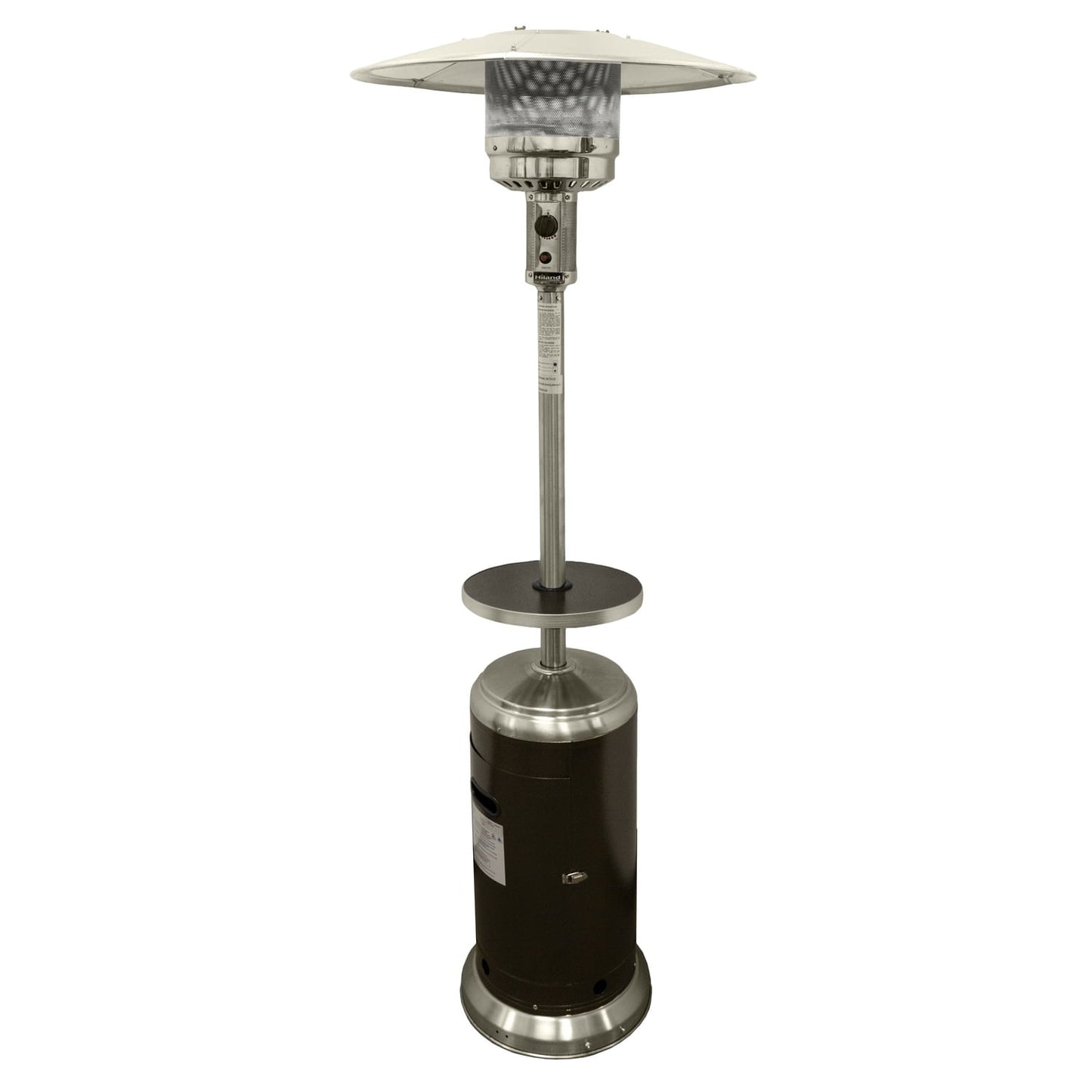 AZ Patio Heaters Outdoor Two-Toned Patio Heater in Stainless Steel and Hammered Bronze