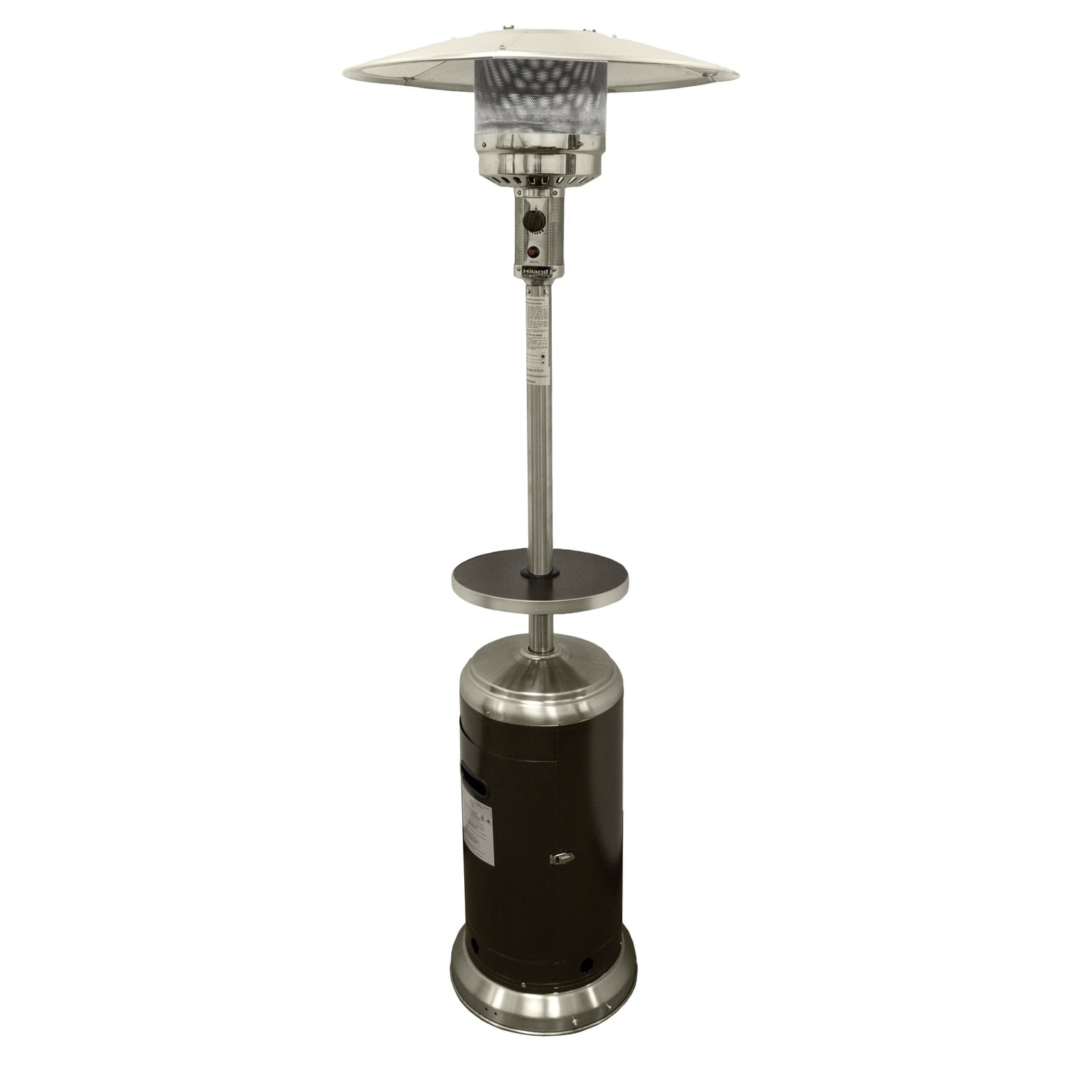 AZ Patio Heaters Outdoor Two-Toned Patio Heater in Stainless Steel and Hammered Bronze