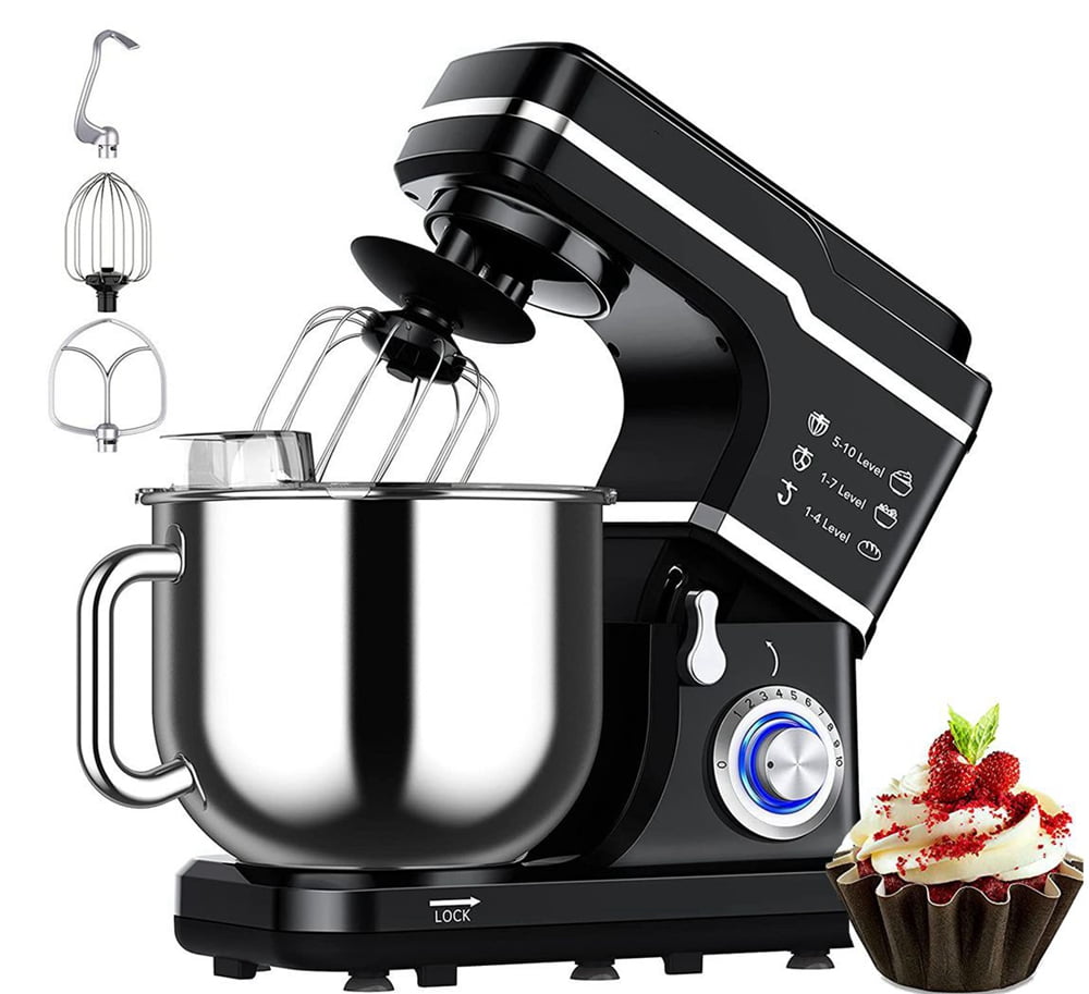 Acekool Stand Mixer, 7.5 QT Electric Mixer, 10 Speed 660W Household Tilt-Head Kitchen Food Mixers Mixer for Baking&Cake, Black