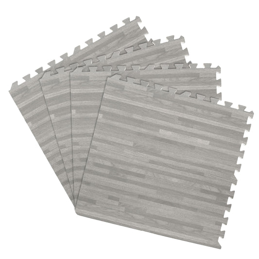 Achim 24" x 24" Grey Foam Floor Tiles, for Kitchen Bathroom 4 Piece