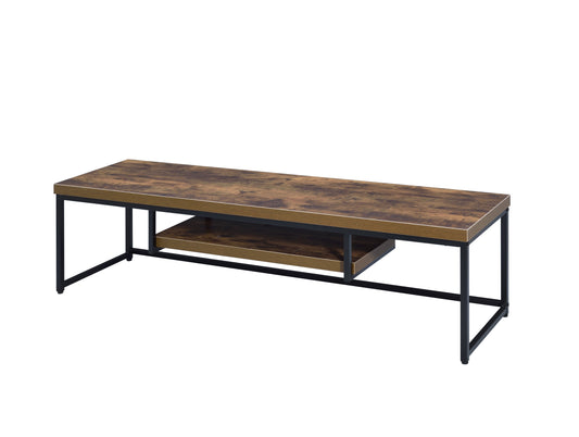 Acme Furniture Beth Weathered Oak and Black TV Stand for up to 60" Flat TV
