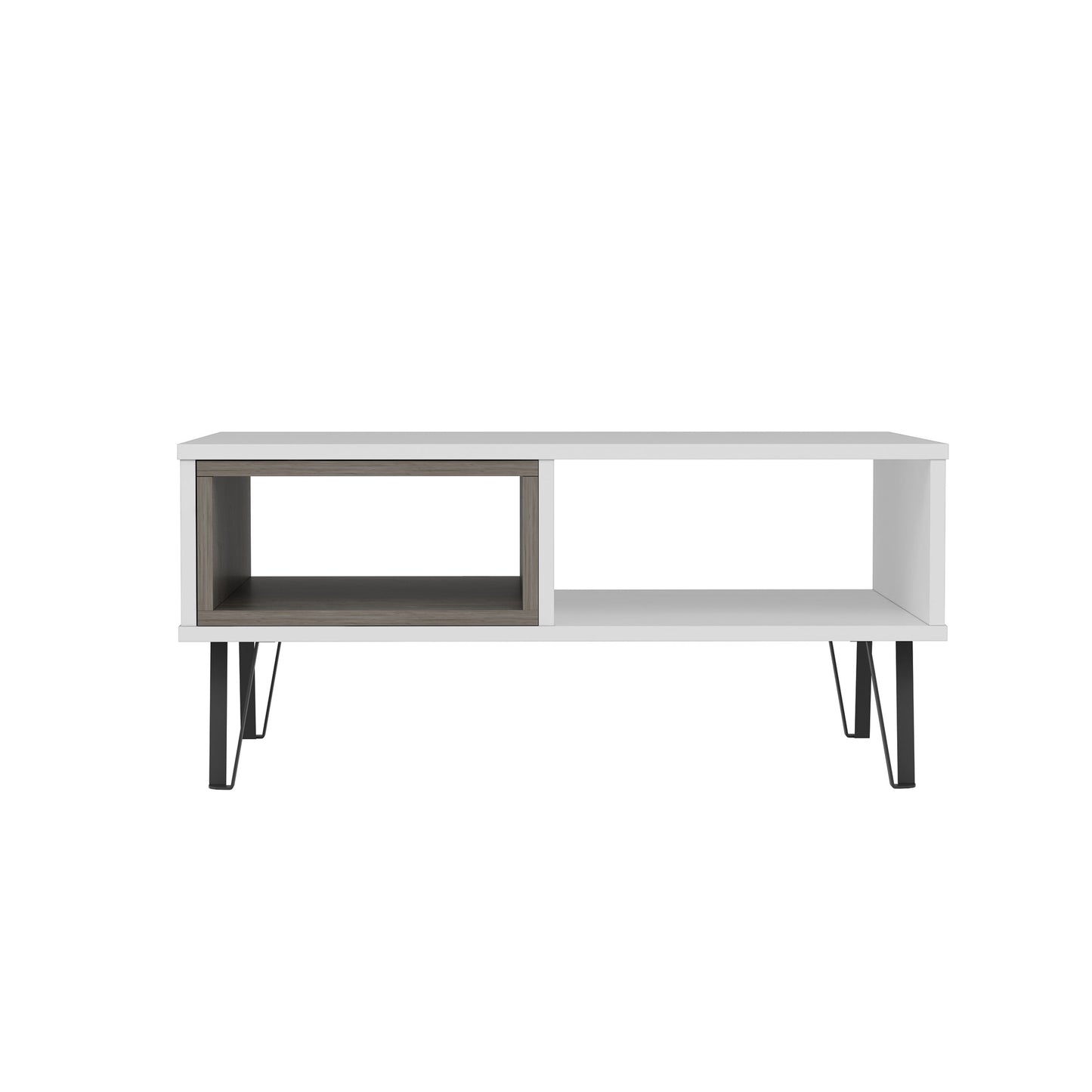 Ada Home DÃ©cor Modern Mendoz Wooden Rectangle Coffee Table, White