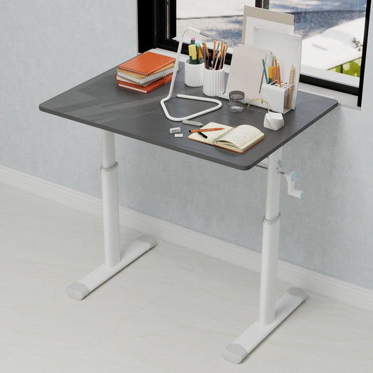 Adjustable Study Desk for Children and Adults, Height-Adjustable, Multifunctional Home Office Desk, Compact Design, 60x120cm