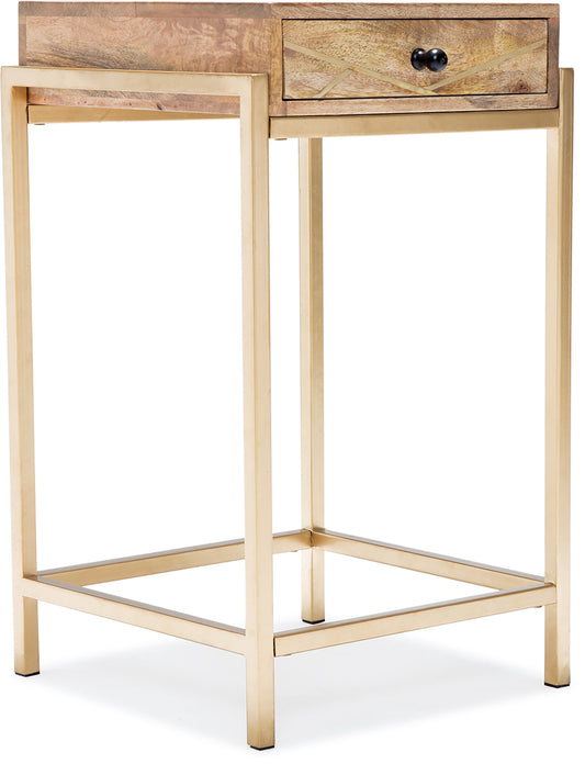 Adore Decor Sidney Modern Living Room Accent Table Beige and Gold