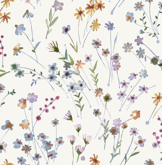 Advantage Heidi Peach Watercolor Florals Wallpaper
