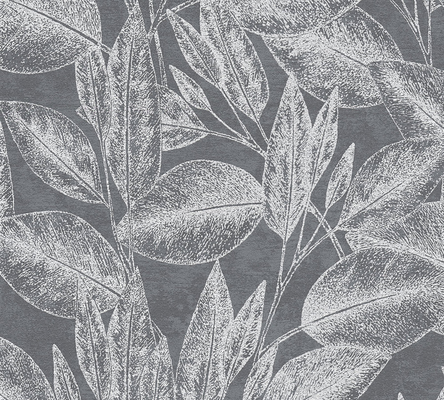 Advantage Suki Grey Leaves Wallpaper