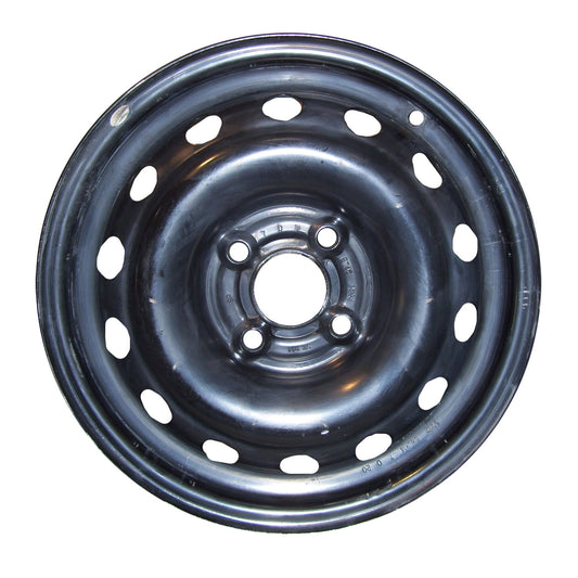 Aftermarket 2006-2011 Chevrolet Aveo5 14x5.5 Steel Wheel, Rim Black Full Face Painted - 6586