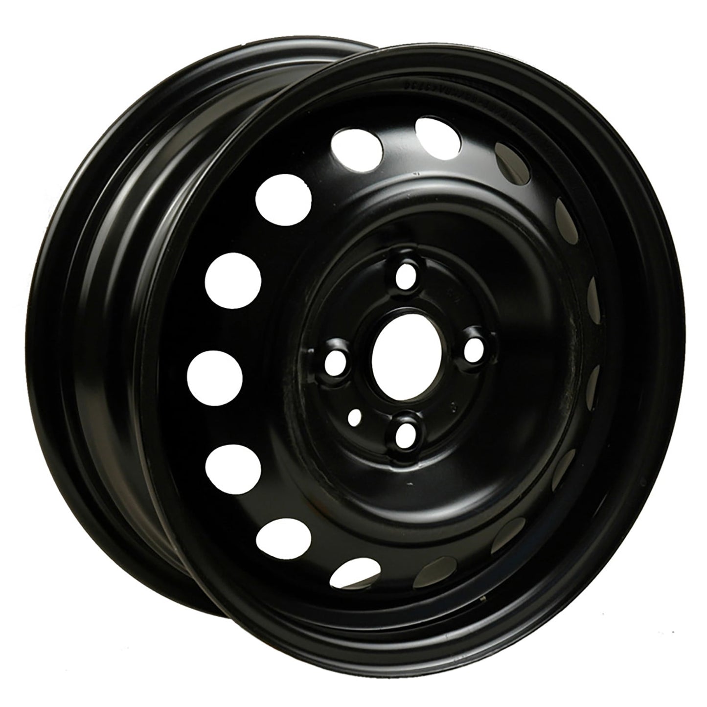 Aftermarket 2006-2017 Hyundai Accent  14x5.5 Steel Wheel, Rim Black Full Face Painted - 74656