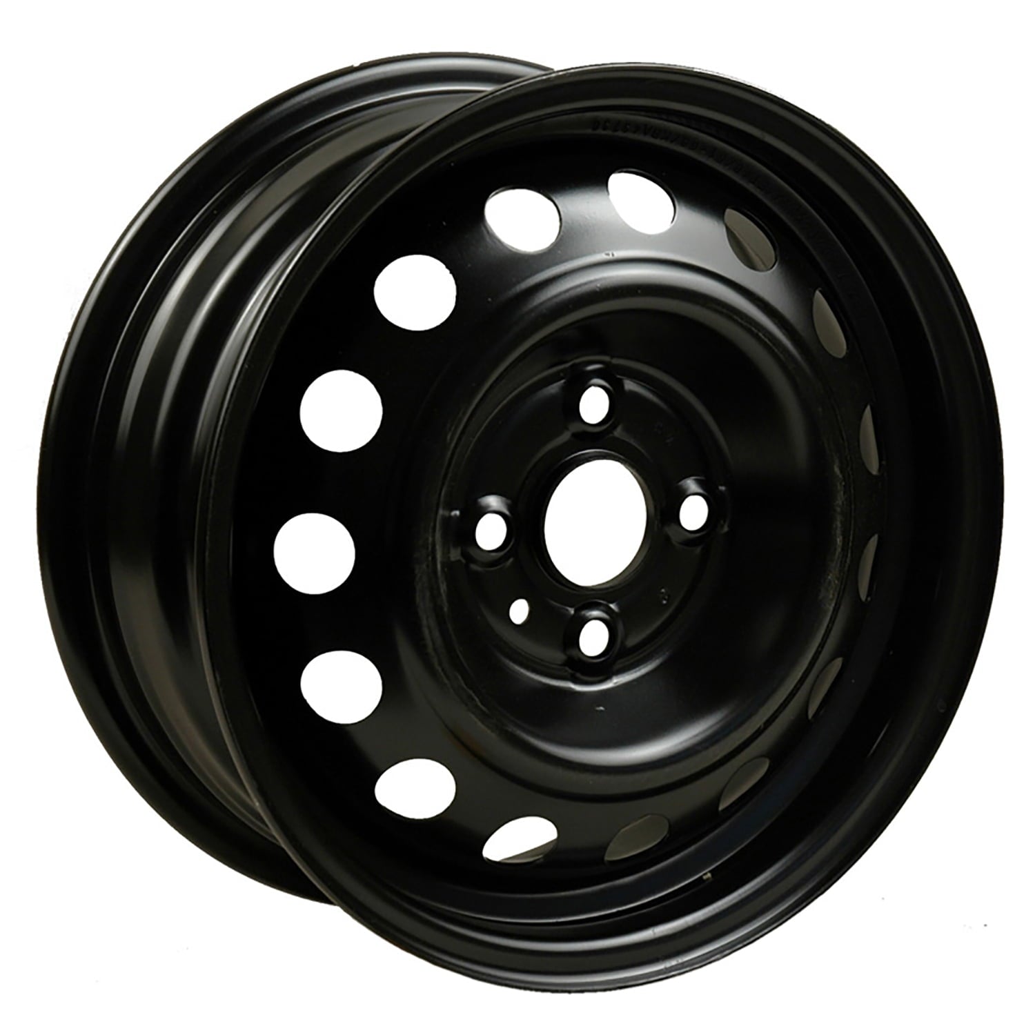 Aftermarket 2006-2017 Hyundai Accent  14x5.5 Steel Wheel, Rim Black Full Face Painted - 74656