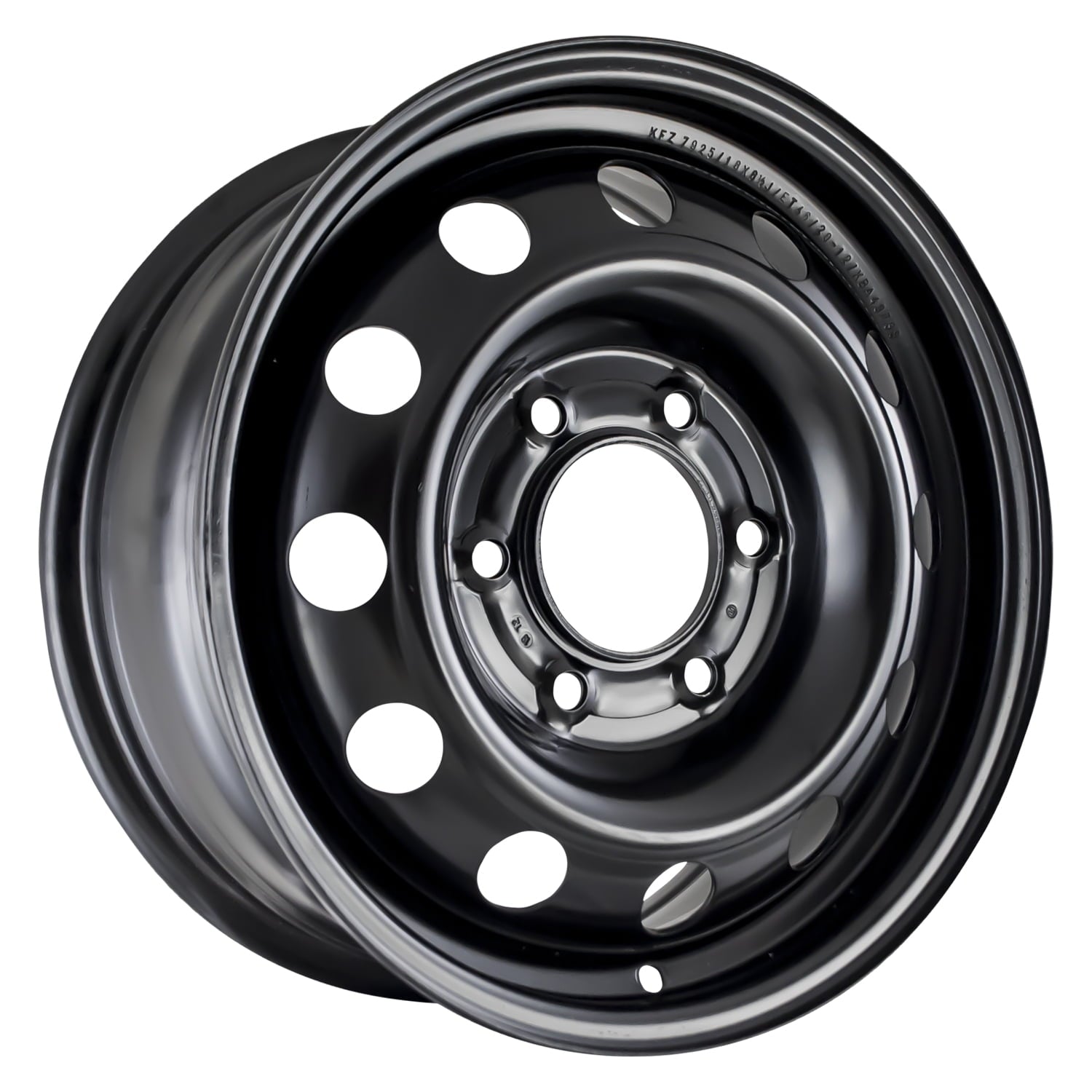 Aftermarket 2007-2010 Hyundai Entourage  16x6.5 Steel Wheel, Rim Flat Black Full Face Painted - 74583 alternate OE