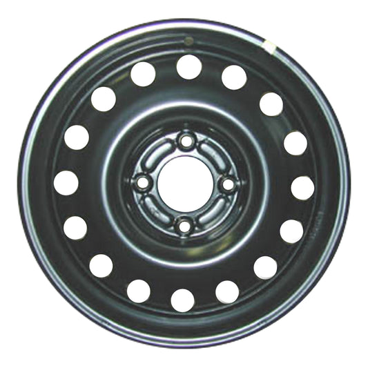 Aftermarket 2011-2019 Ford Fiesta 15X6 Steel Wheel; Replacement Black-3869