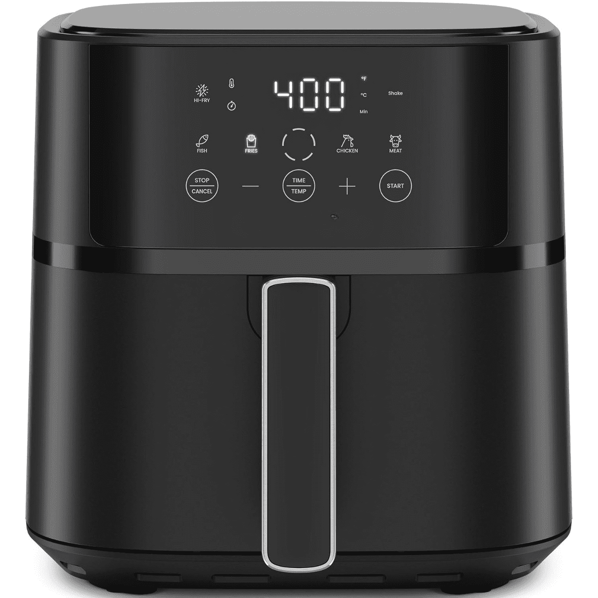 Air Fryer – 6 QT Compact Airfryer for Quick & Easy Meals in Minutes, Features Hi-Fry Technology for Extra Crisp, Touchscreen Controls with 4 Presets, Nonstick & Dishwasher Safe Basket - Black
