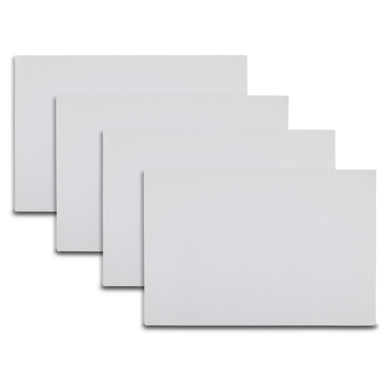 Ala Carte by Dainty Home Manteles Individuales de Cuero SintÃ©tico Texturizado con Patentes Lucerne â€“ Juego de 4, Reversibles, Antideslizantes, Lavables, Resistentes Al Calor y Desgarros â€“ Manteles de Mesa de Comedor de 12x18 Pulgadas