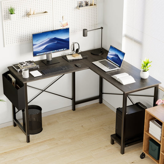 Alvantor 50 inch L Shaped Computer Desk with CPU Stand, Corner Gaming Desk for Home Office