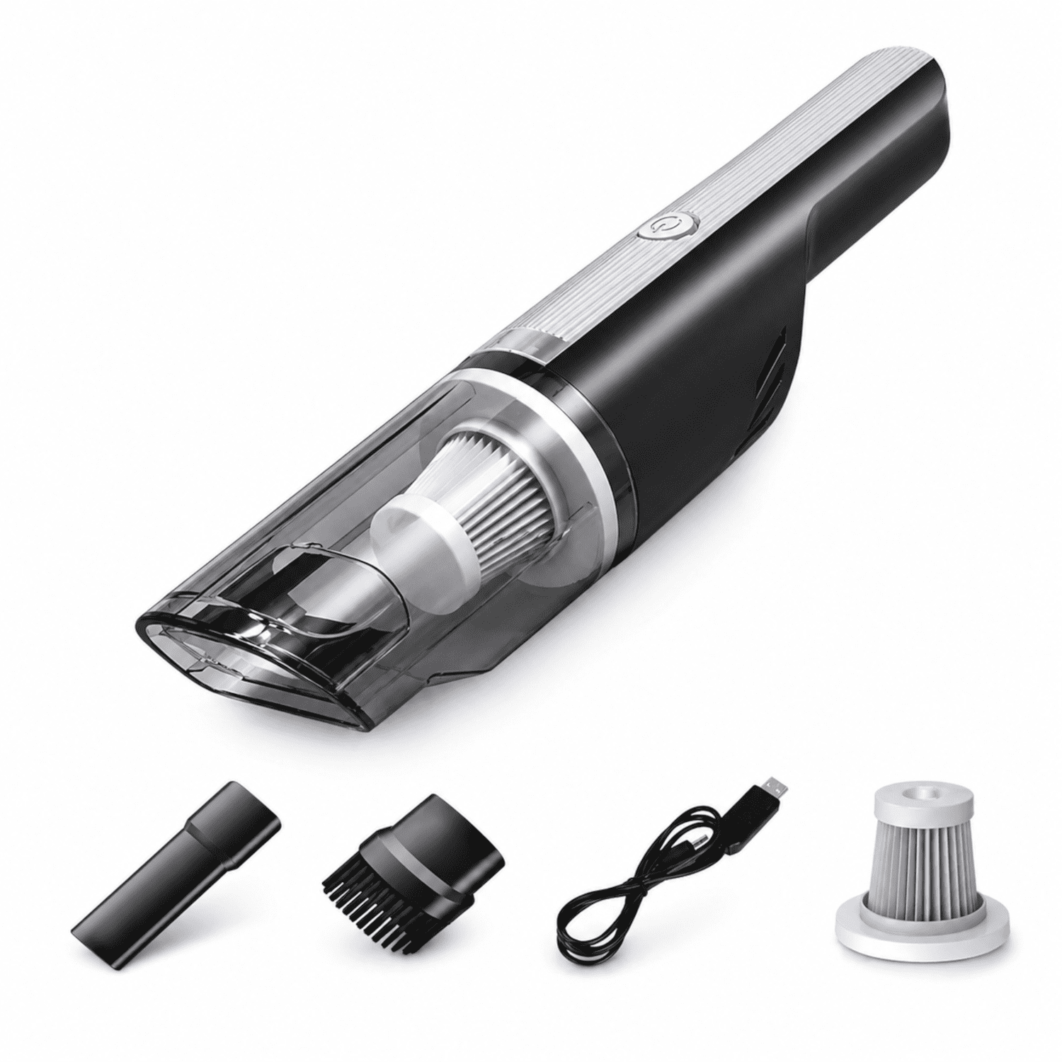 Alvantor Cordless Handheld Car Vacuum Cleaner, 12000Pa Portable Rechargeable Mini Vacuum, Silver