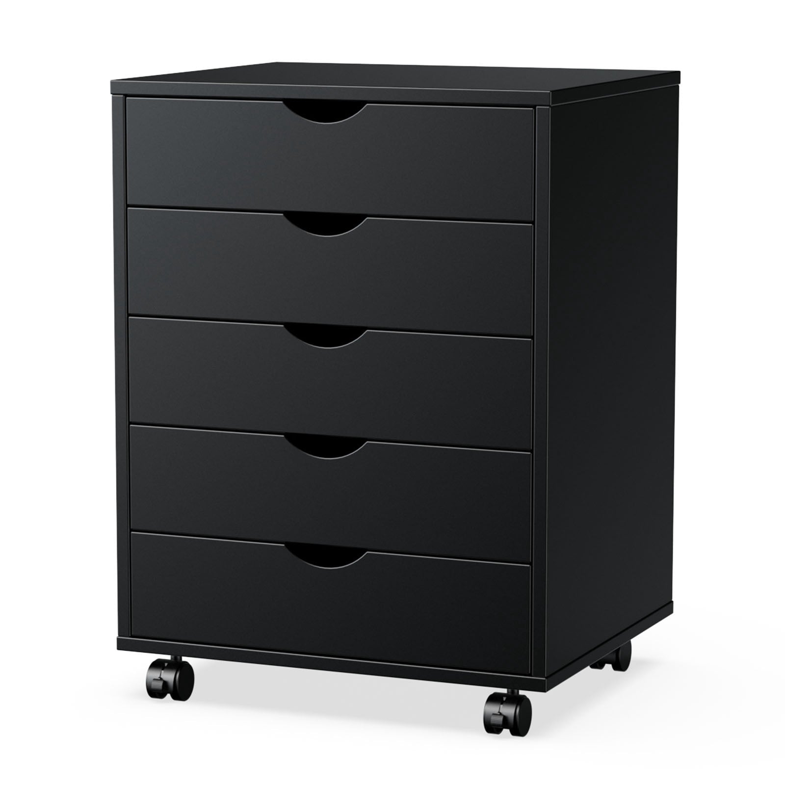 Alvantor Mobile Storage Cabinet Dresser for All Ages with Wheels and 5 Drawers