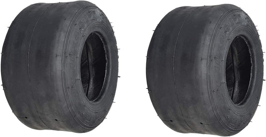 AlveyTech 10x4.50-5 Tubeless Slick Tire for Drift Trikes & Go-Karts (Set of 2)