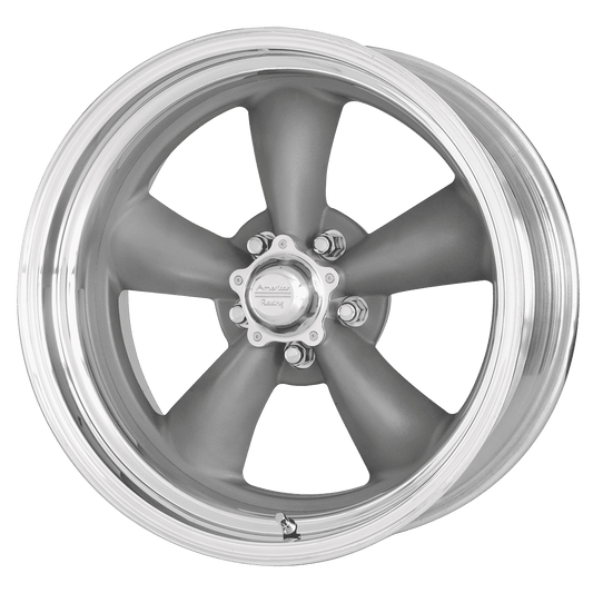 American Racing Vintage Aluminum Rim VN215 CLASSIC TORQ THRUST II 1 PC 15X6in Mag Gray Machined Lip Finish, VN2155661